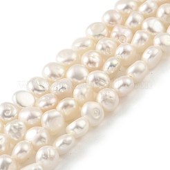 Fili di perle di perle d'acqua dolce coltivate naturali&nbsp;PEAR-A006-03D