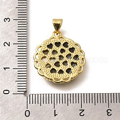 Messing mit geschnitzten Anhängern aus natürlicher Muschel&nbsp;KK-Z091-04G-01