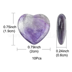 Pierre de palmier coeur d'améthyste naturelle&nbsp;G-YW0001-52B