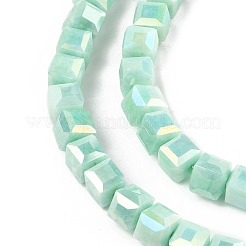Chapelets de perles en verre opaque électrolytique&nbsp;EGLA-U004-02F