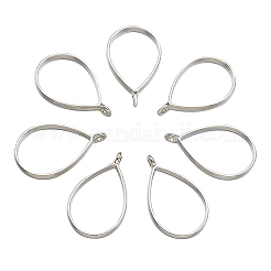 Pendenti con castone a forma di cremagliera in lega aperta sul retro&nbsp;PALLOY-TA0001-09P