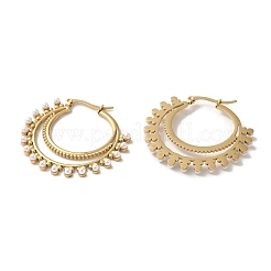 Orecchini a cerchio in acciaio inossidabile 304 con placcatura sotto vuoto pvd&nbsp;EJEW-C085-02G