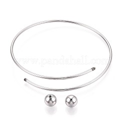 Verstellbare Armreifherstellung aus 304 Edelstahldraht&nbsp;MAK-WH20002-01B-P