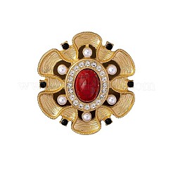 Fingerringe aus Legierungs-Strassharz und Kunstperlen für Damen&nbsp;FS-WG72442-01