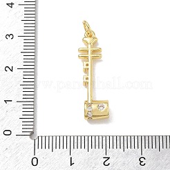 Latón micro pavimenta claro colgantes de circonio cúbico&nbsp;KK-D289-01G-04