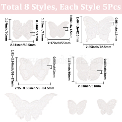 40 Stück 8 Stile Polyester Schmetterling&nbsp;DIY-SP0006-25