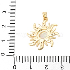 Colgante micropavé cubic zirconia de latón&nbsp;KK-S507-09A-G