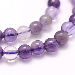 Natürlichen Amethyst Perlen Stränge&nbsp;X-G-P335-02-4mm