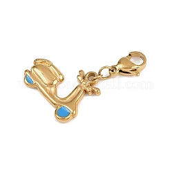 Pendentifs décoratifs en acier inoxydable 304 émaillé&nbsp;STAS-G357-11G