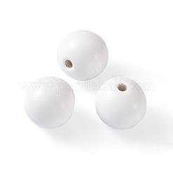 Perles européennes en bois naturel peintes à la bombe&nbsp;WOOD-TA0002-24B