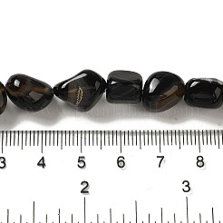 Natürliche schwarze Achat Perlen Stränge&nbsp;G-NH0017-B04-02
