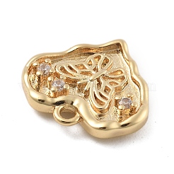 Pendentifs avec zircon cubiques à micro-pavés en laiton&nbsp;KK-D283-32G-01