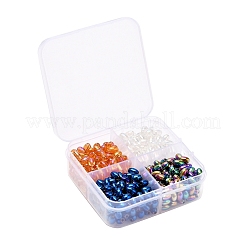 8 filo 4 colori fili di perle di vetro placcato&nbsp;EGLA-YW0001-37