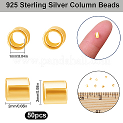 50 Stück 925 Crimpperlen aus Sterlingsilber&nbsp;STER-BBC0009-66
