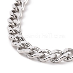 Bracelet gourmette en acier inoxydable 304 anti-ternissement pour hommes et femmes&nbsp;BJEW-E031-08P