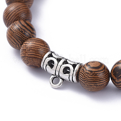 Bracelets extensibles avec perles en bois&nbsp;BJEW-JB05048