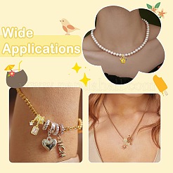 7pcs 7 styles rack placage en laiton micro pavé clair pendentifs en zircone cubique&nbsp;KK-CJ0004-03