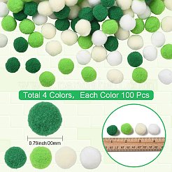400 Stück 4 Farben Polyester-Pomponball&nbsp;DIY-SC0031-36