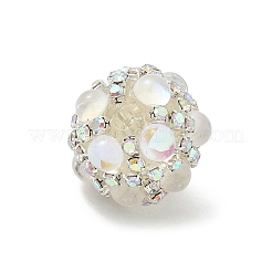 Perles rondes scintillantes incrustées d'acrylique&nbsp;CLAY-NH0003-03S-02