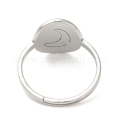 Verstellbare Ringe aus anlaufgeschütztem 304 Edelstahl&nbsp;RJEW-K245-50P