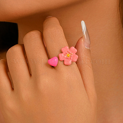 Anillos abiertos de latón esmaltado para mujer&nbsp;EV1203-2