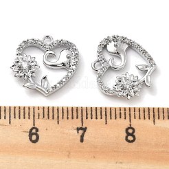 Pendentifs en laiton zircon cubique transparent&nbsp;KK-M102-34P