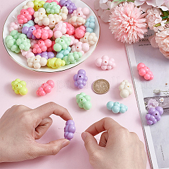 50pcs perles acryliques opaques&nbsp;MACR-ME0001-06