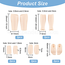 PVC-Puppenkörper-Set&nbsp;DIY-WH0320-24B