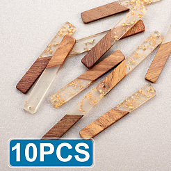 Grandes colgantes de resina y madera de nogal&nbsp;RESI-TAG0001-02