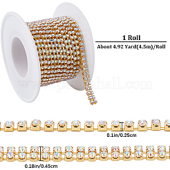 Chaînes de strass en fer doré&nbsp;CH-WH0009-04G-02