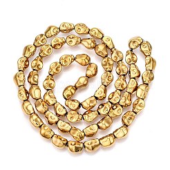Chapelets de perles en verre électroplaqué&nbsp;EGLA-T021-09P