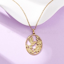 Colliers à pendentif en acier inoxydable 304 avec chaîne câble pour hommes et femmes&nbsp;NJEW-K308-03C-G