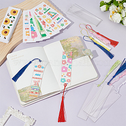 DIY-Sets zum Basteln von Lesezeichen aus Kunststoff mit gemischten Mustern&nbsp;DIY-PH0030-21