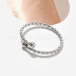 Offene Manschettenringe aus Edelstahl 304 für Damen&nbsp;RJEW-F206-01P