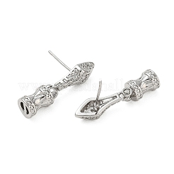 Ohrstecker aus Messing mit Pavé-Zirkonia&nbsp;KK-C172-08P
