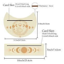 2 support de cartes en bois naturel de style 2 pour tarot&nbsp;DJEW-GF0001-33D