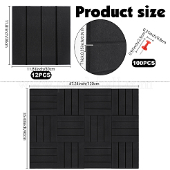 12 Stück selbstklebende Schalldämmplatte aus Polyester&nbsp;DIY-JOY0001-11A