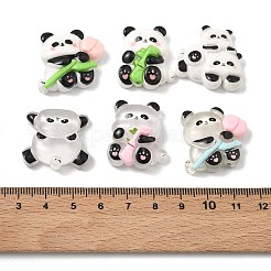 Panda-Cabochons aus undurchsichtigem und transparentem Harz&nbsp;RESI-F067-02
