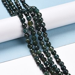 Chapelets de perles en agate mousse naturelle&nbsp;G-E571-21A