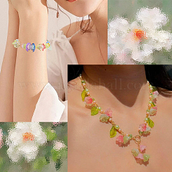 500 kit per la creazione di gioielli con foglie e fiori&nbsp;DIY-SC0031-74