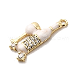 Ottone micro spianare pendenti zirconi&nbsp;KK-H089-30G-01