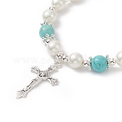 Legierung Kreuz Charm Armband&nbsp;BJEW-TA00178