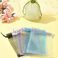50 stücke organza taschen schmuck lagerung beutel hochzeit favor partei mesh kordelzug geschenk&nbsp;OP-FS0001-05B