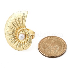 Verstellbare Ringe aus Conch-Legierung für Damen&nbsp;RJEW-B108-03KCG