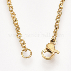 201 colliers pendentifs en acier inoxydable&nbsp;NJEW-T009-JN078-2-40