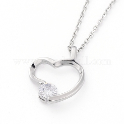 Colliers avec pendentif en laiton avec zircon cubique&nbsp;NJEW-JN02619-01
