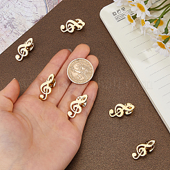 6 unidad de broche de solapa con forma de nota musical&nbsp;JEWB-FH0003-12G