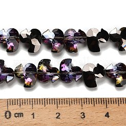 Chapelets de perles en verre électroplaqué&nbsp;EGLA-P066-03A-HP02