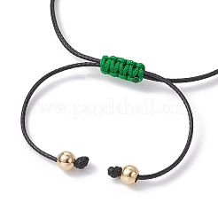 Braccialetto con ciondolo a forma di trifoglio smaltato in lega&nbsp;BJEW-JB09962-01