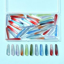 50 Stück handgefertigte Bunte Malerei-Anhänger zum Selbermachen.&nbsp;LAMP-FS0001-21